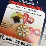 Söderkullas Pizzeria Meny