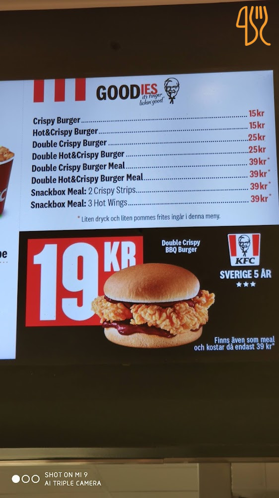Kfc Meny
