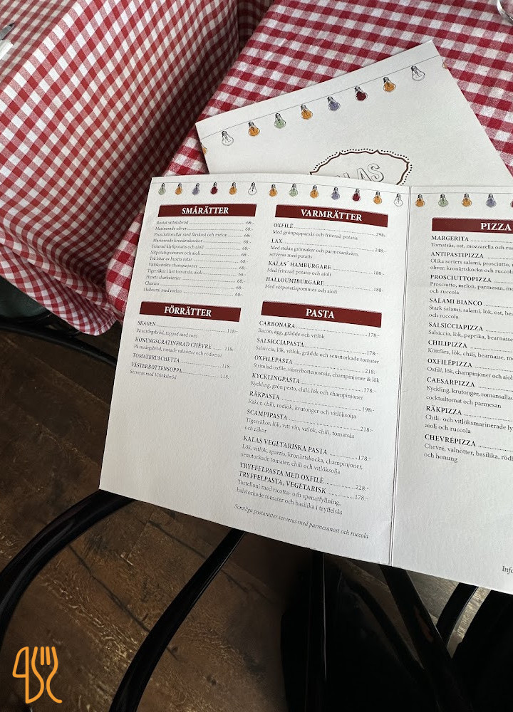 Kalas Restaurang Meny