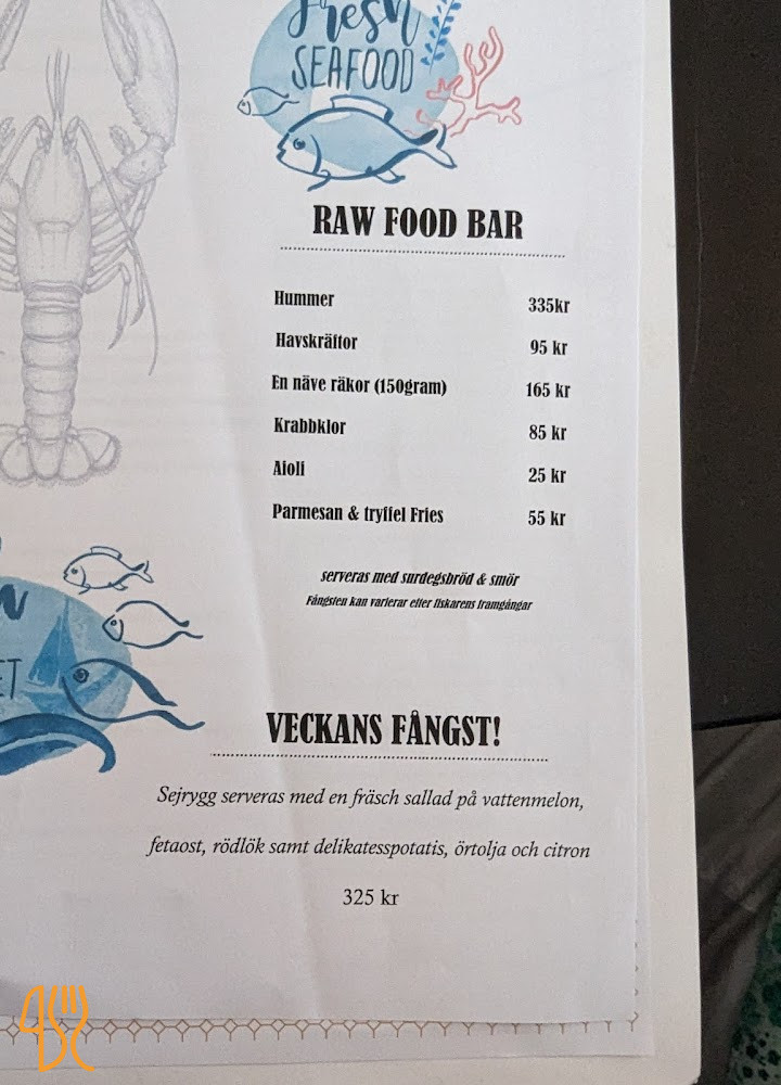Barsebäcks Hamnkrog Meny