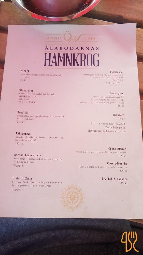 Ålabodarnas Hamnkrog Meny