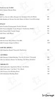 Bistro Le Garage Meny