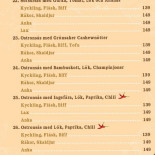 Lanna Thai Restaurang Meny