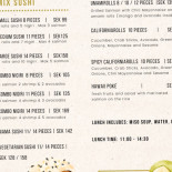 Umami Sushi Wok Meny