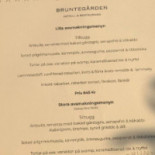 Bruntegården Meny