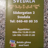 Pizzeria Svedala Meny
