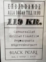 The Black Pearl menu