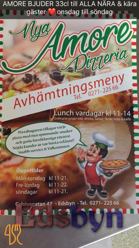 Pizzeria Amore Meny
