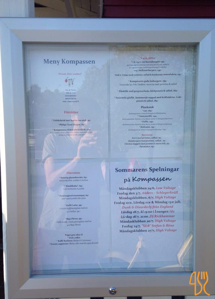 Pub Kompassen Meny