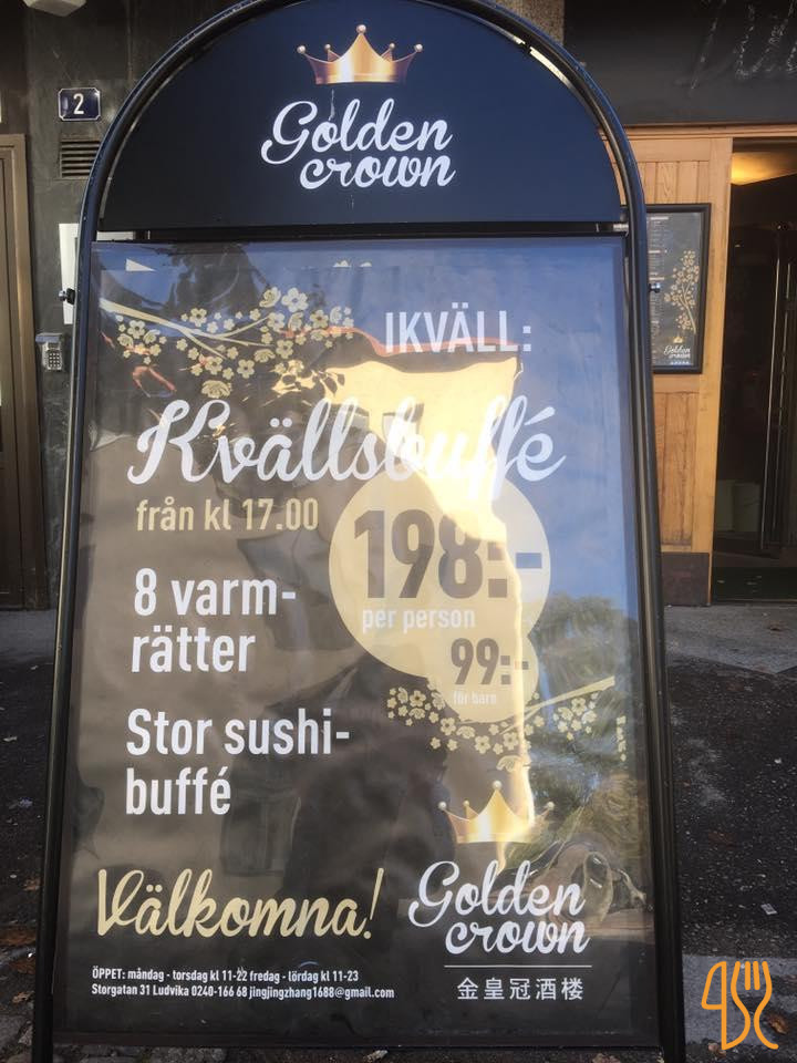 Restaurang Golden Crown Meny