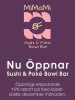 Mimami Sushi Poké Bowl menu