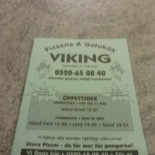 Viking Pizzeria Meny
