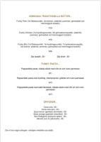 Funky Corks menu