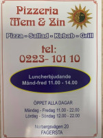 Mem Zin menu