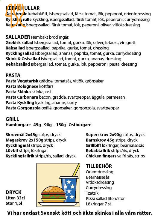 Sävast Grill And Pizzeria Meny
