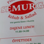 Semurg Pizzeria Meny