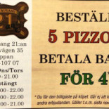 21:ans Restaurang Pizzeria Meny