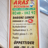 Aras Pizzeria Meny