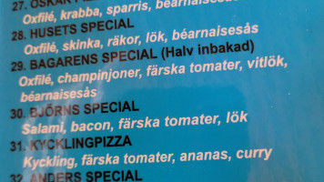 Skantzöbaren menu