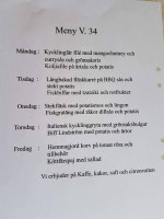 Pewen Restaurang menu