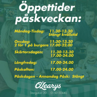 O'learys Katrineholm menu