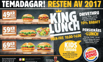 Burger King menu