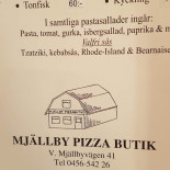 Mjällby Pizza Butik Meny