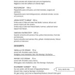 John Scott's Kopparberg Meny