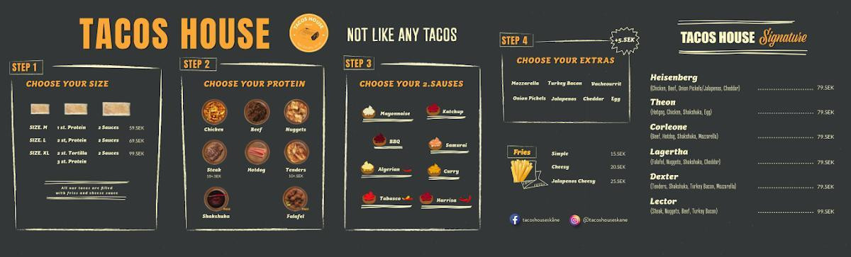 Tacos House Skåne Meny