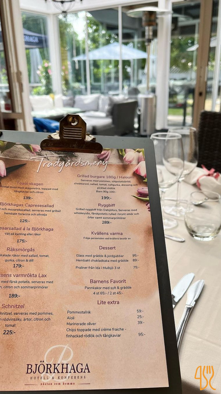 Hotell Björkhaga Meny