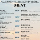 Havslätt Strandbistro Meny