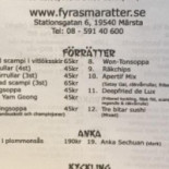 Four Small Dishes Meny