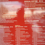 Kina-thai Take Away Meny
